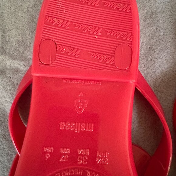 Vivienne Westwood Anglomania for Melissa Heart Flip Flops Like New - Picture 10 of 11